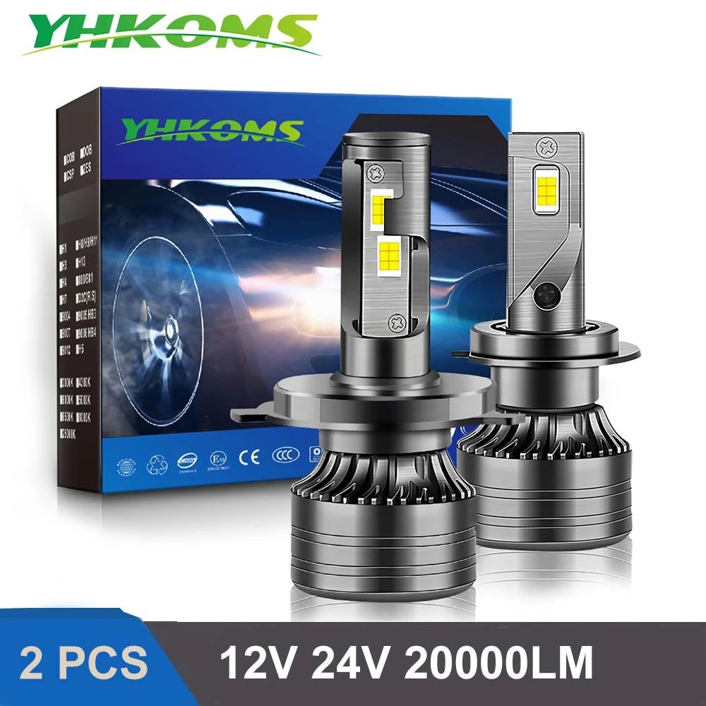 YHKOMS 80W 25000LM Canbus H4 H7 H1 LED Car Headlight H8 H9 H11 9005