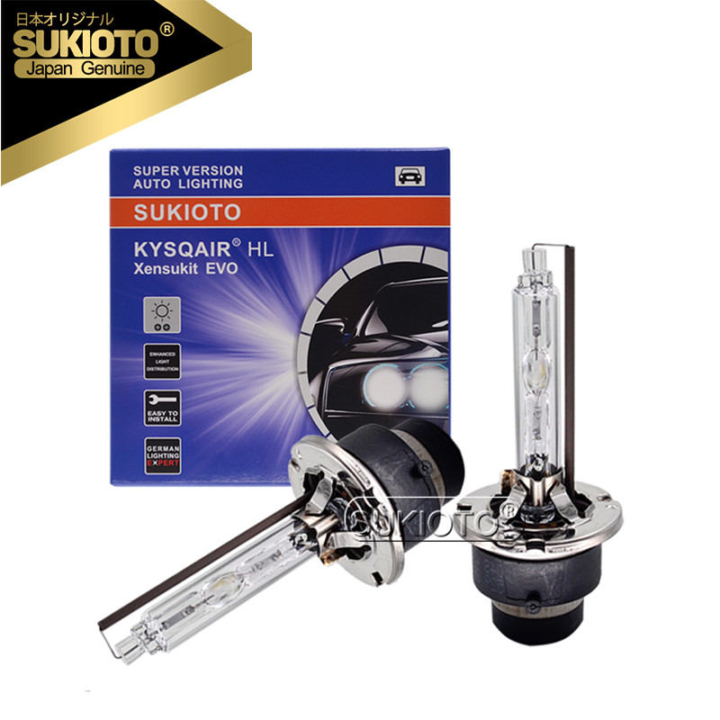 SUKIOTO JAPAN 2PCS D2S Xenon Bulb 35W D2R D4R D4S HID Headlamp 55W