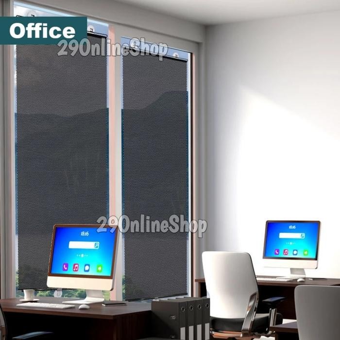 Tirai Tempel Gordyn Gulung Roll Otomatis Hordeng Kaca Film Jendela Gorden Kantor Rumah Kaca Mobil