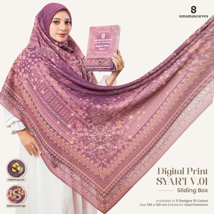 mcgz- [Terbaru] Syari Motif Box Digital Jumbo - Umama Scarves