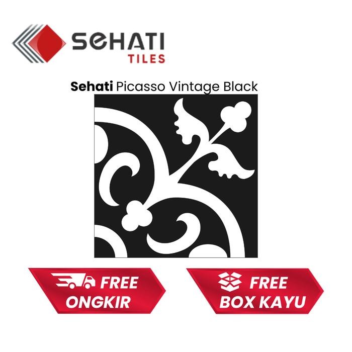 (Promo) Keramik Motif 20x20 Allia Vintage Dinding / Lantai Batik Matte Mozaik Terlaris Termurah