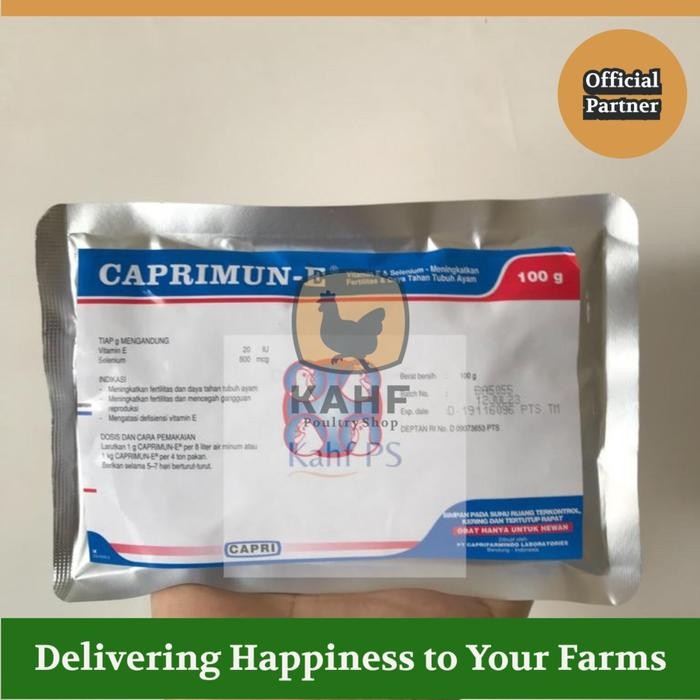 KittyQyu- Caprimun E 100 Gram Vitamin E & Selenium Vitamin Ayam