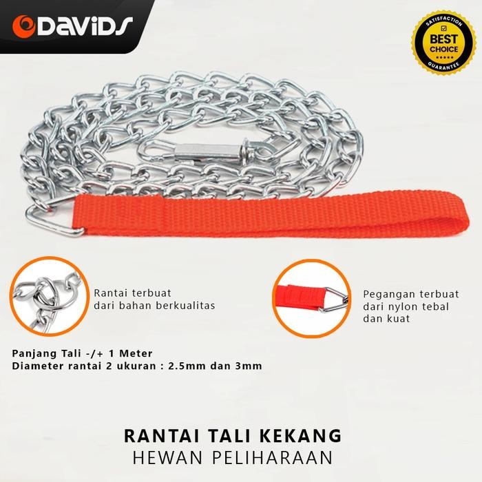 LgsGpROses- Rantai Anjing Kucing Tali Tuntun Kekang Kecil Hewan Kuat Besi Dog