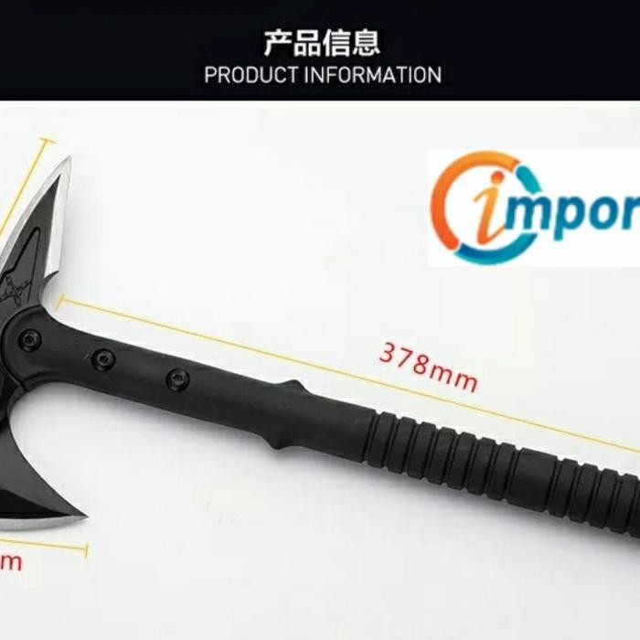 Tomahawk Tactical Axe Kapak Kayu Camping Survival Tool Outdoor + Case Pasti Ori