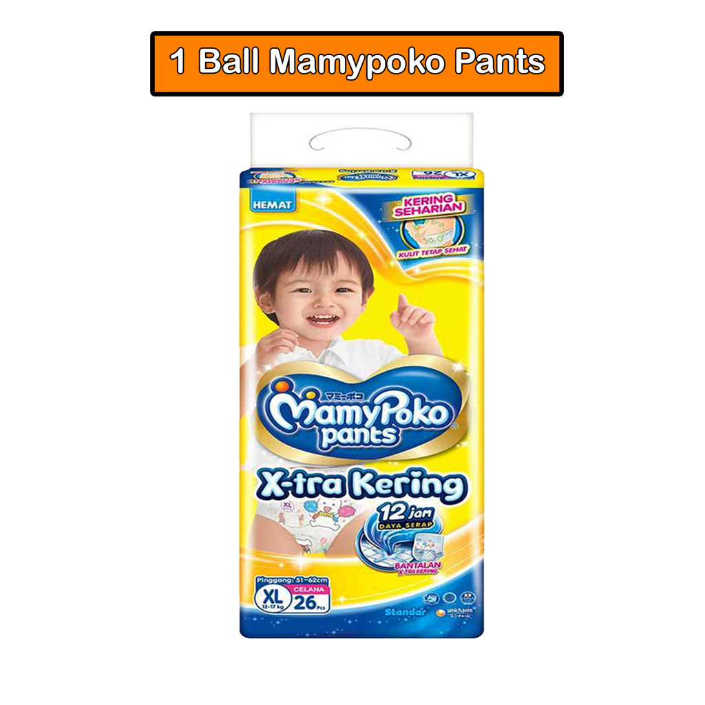 MamyPoko Pants Xtra Kering Rencengan isi 6 Sachet – Pampers Popok Bayi Celana Anti Gatal & Lecet