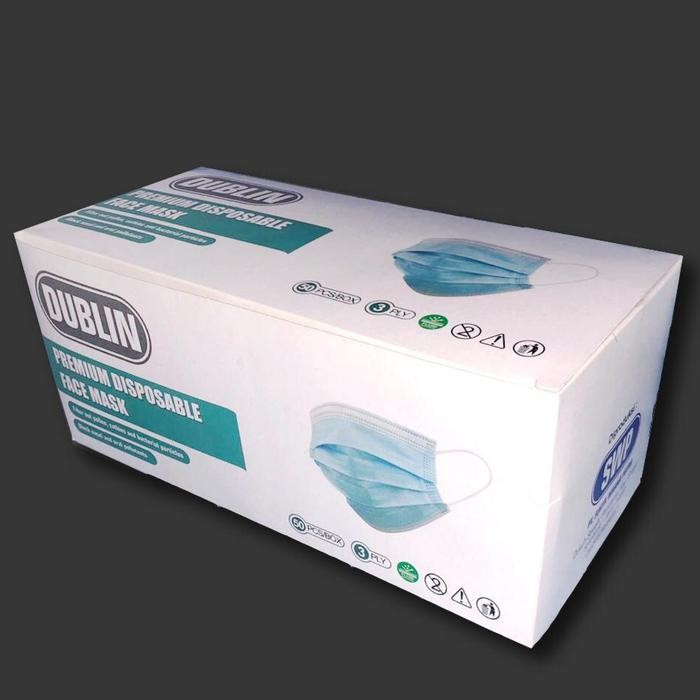 KJB Masker Dublin / Masker 3 Ply isi 50pcs / Premium Disposable Mask
