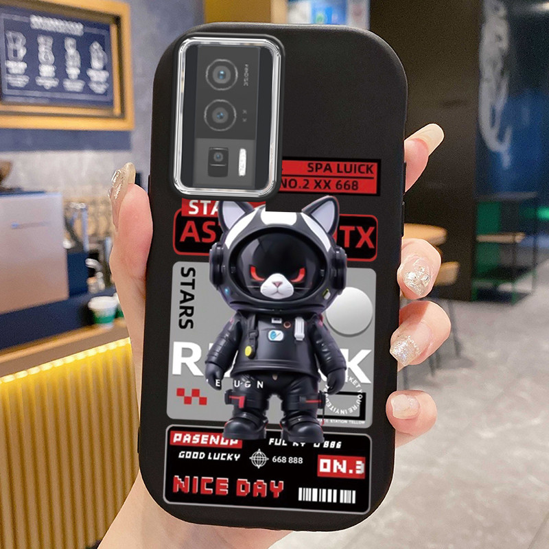 Casing Hp Untuk Xiaomi POCO F5 Pro 5G F3 F2 Pro POCO F5 POCO F4 POCO F6 5G Case Casing Kucing Mesin 