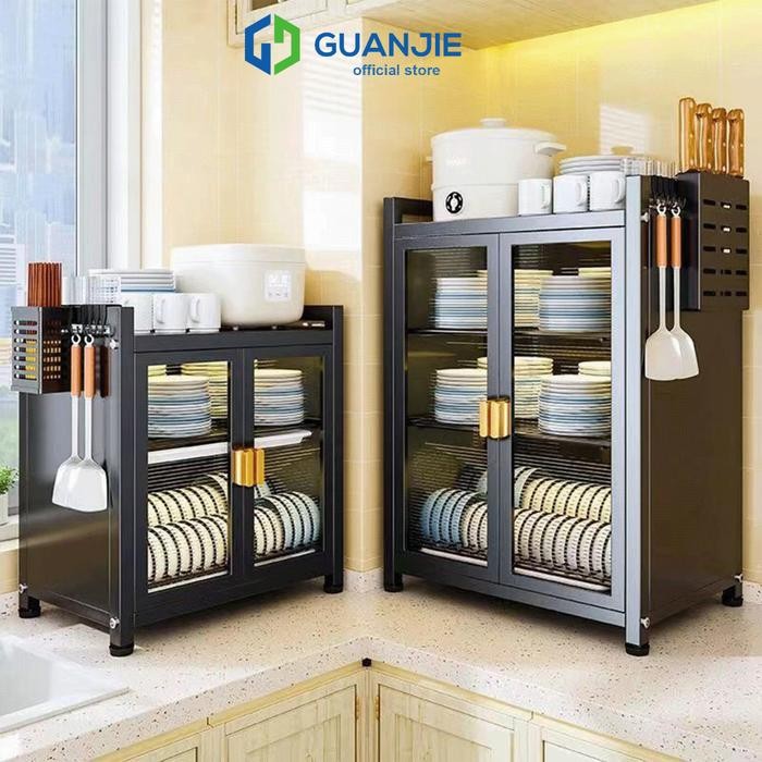 GUANJIE - Rak Piring Tertutup Rak Cuci Piring Stainless Pengering Piring Stenlis Dapur Dish Rack