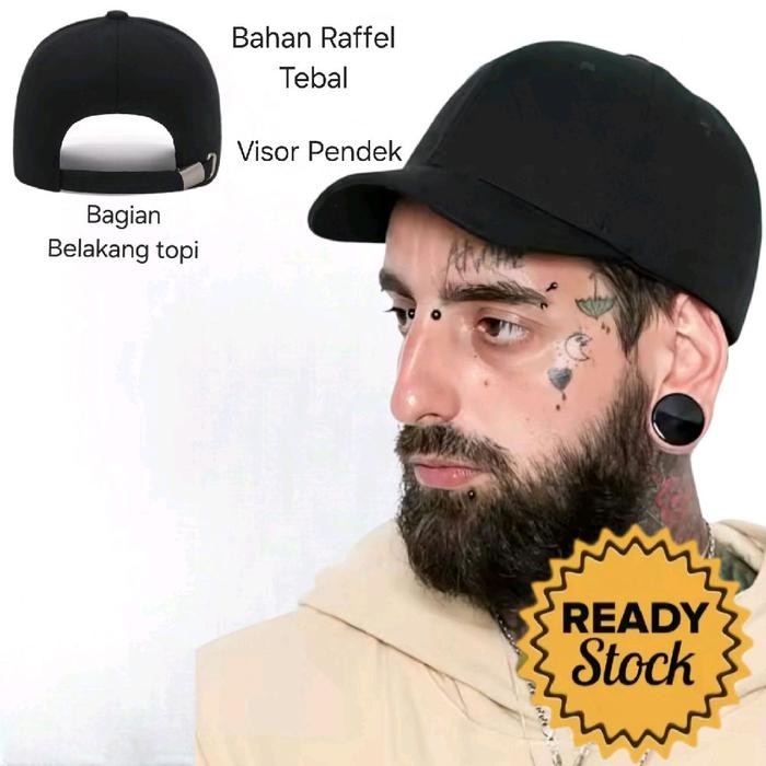 aayk- Topi Visor Pendek Original Rapel / Topi Korean / Topi Bisbol Realpict Pria