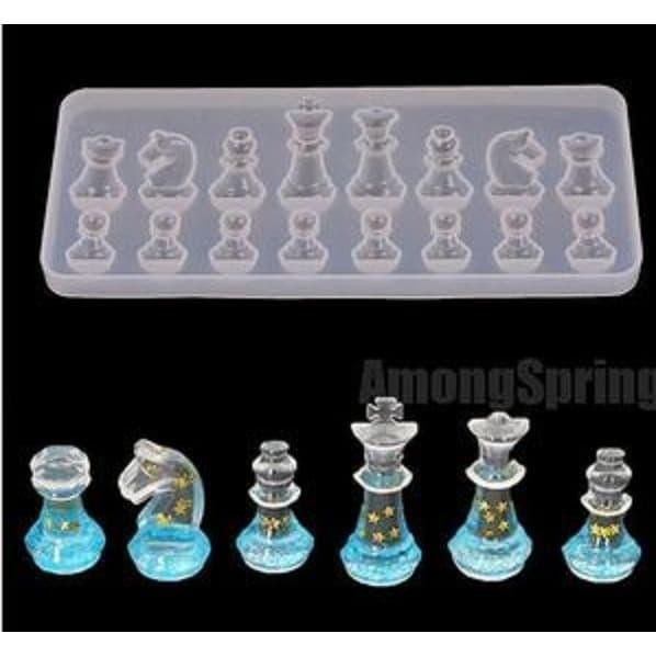 hr8k- Chess Shape Silicone Mold - Cetakan Resin Bentuk Catur