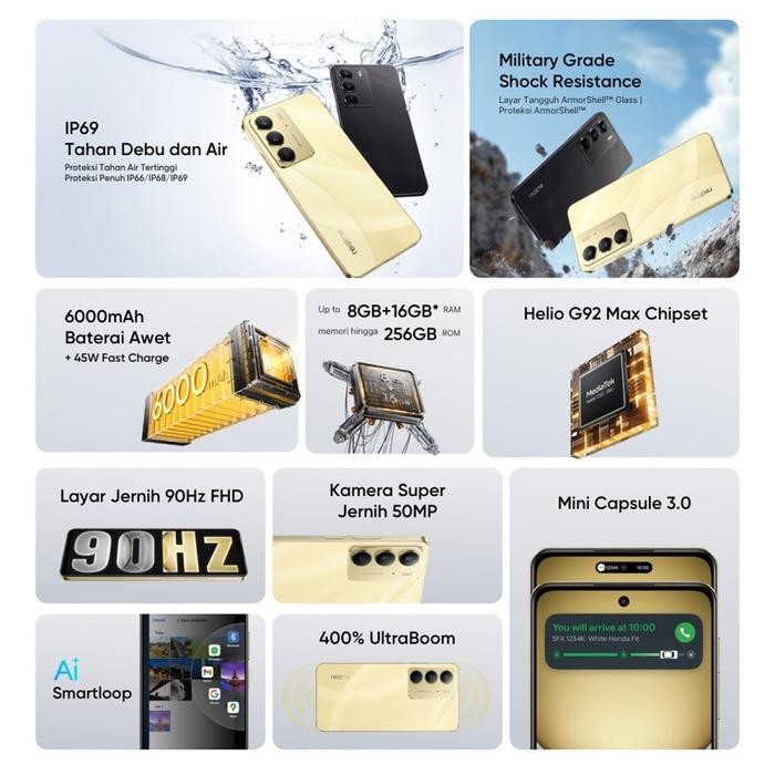 Realme C75 8/128Gb - 50Mp 6000Mah Battery Garansi Resmi