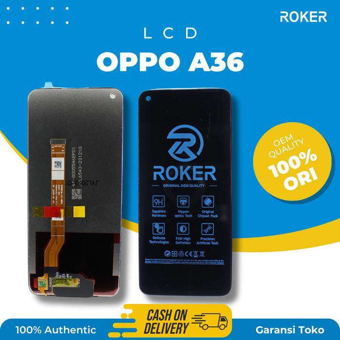 NEW LCD TOUCHSCREEN COMPATIBLE OPPO A76 / OPPO A36 TS FULLSET ORIGINAL BY ROKER