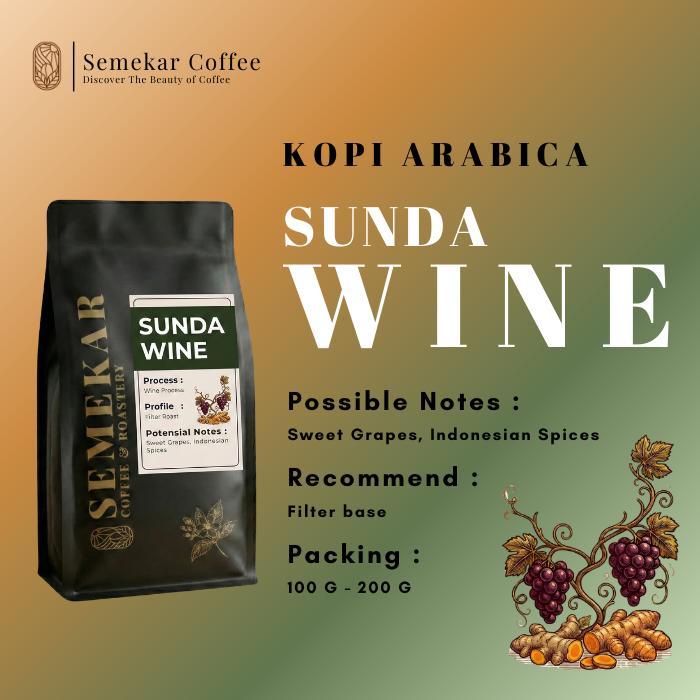 Biji Kopi Arabika Proses Wine dari Garut Rasa Anggur Manis Rempah 100 Gram