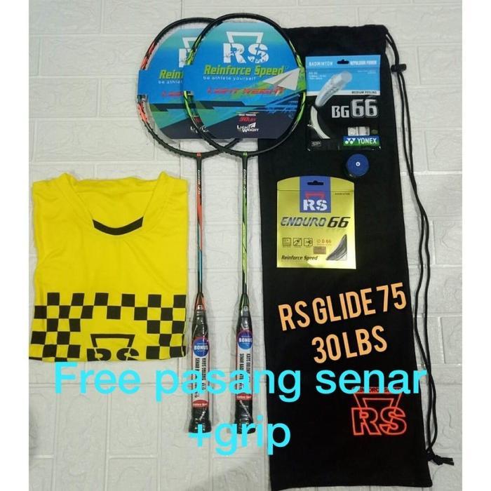 Raket Badminton RS GLIDE 75 SMASH/CONTROL paketan Full set ORIGINAL