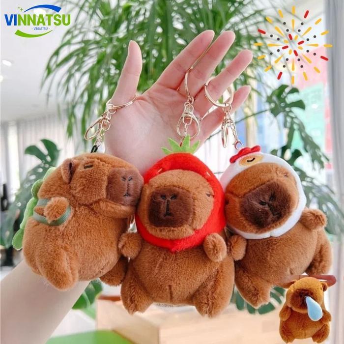 VINNATSU CAPYBARA RANSEL LIONTIN CAPYBARA LIONTIN BONEKA GANTUNGAN KUNCI CAPYBARA BONEKA CAPYBARA