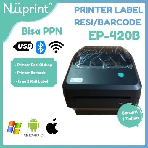 NUPRINT Printer Thermal Barcode EP420B Label Resi 4 Inch Barcode Printer USB WIFI Bluetooth Thermal