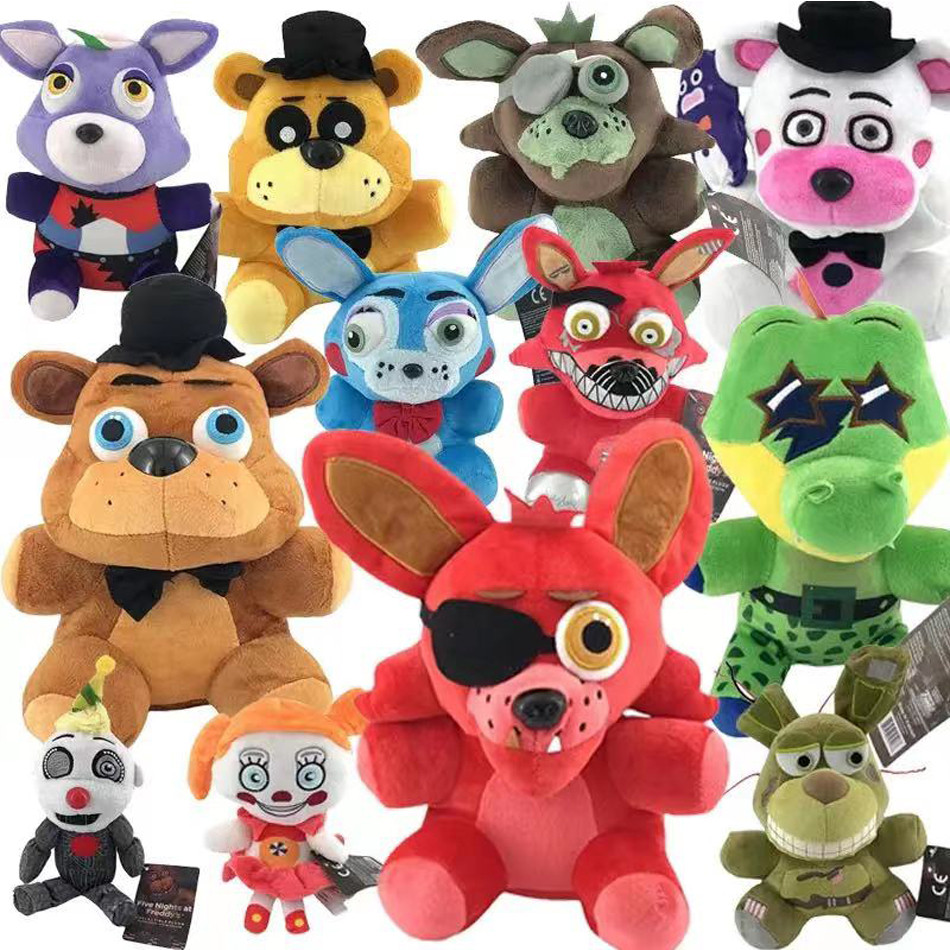 2026 Five Night At Freddy Fnaf Plush Cute Toys Doll Bonnie Bear Foxy Cartoon Stuffed Dolls Freddy