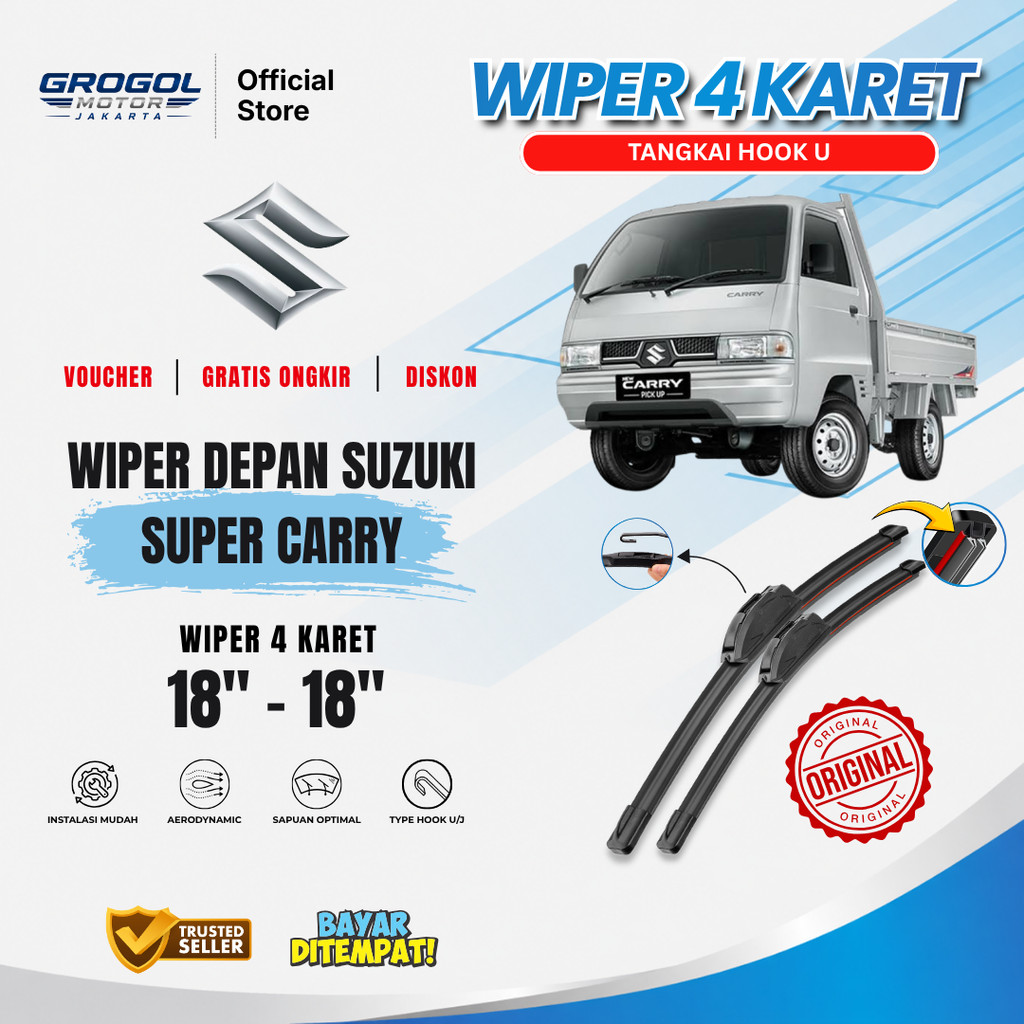 Wiper Suzuki Super Carry Quad Kaca Depan Mobil