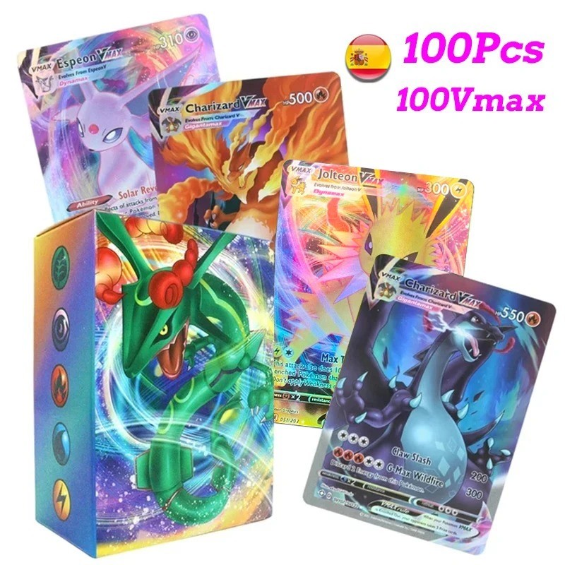 Holographic Pokemon Cards Scarlet Violet New Ex Vstar Vmax English Spanish German Italian Rainbow