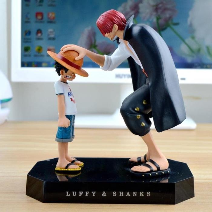 HOT SALE ICHIBAN KUJI ONE PIECE MEMORIES CHILD LUFFY RED HEARED SHANKS PROMISE TERMURAH