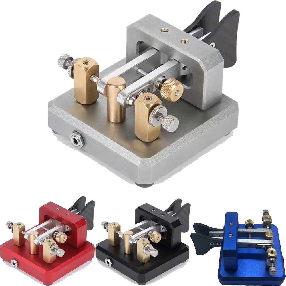 New Automatic Morse Code Key Mini shortwave CW transmitter Radio Aluminum Alloy  Morse Keyer 3.5mm I