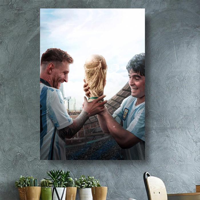 Poster Lionel Messi Argentina World Cup 2022 Winners Piala Dunia 14