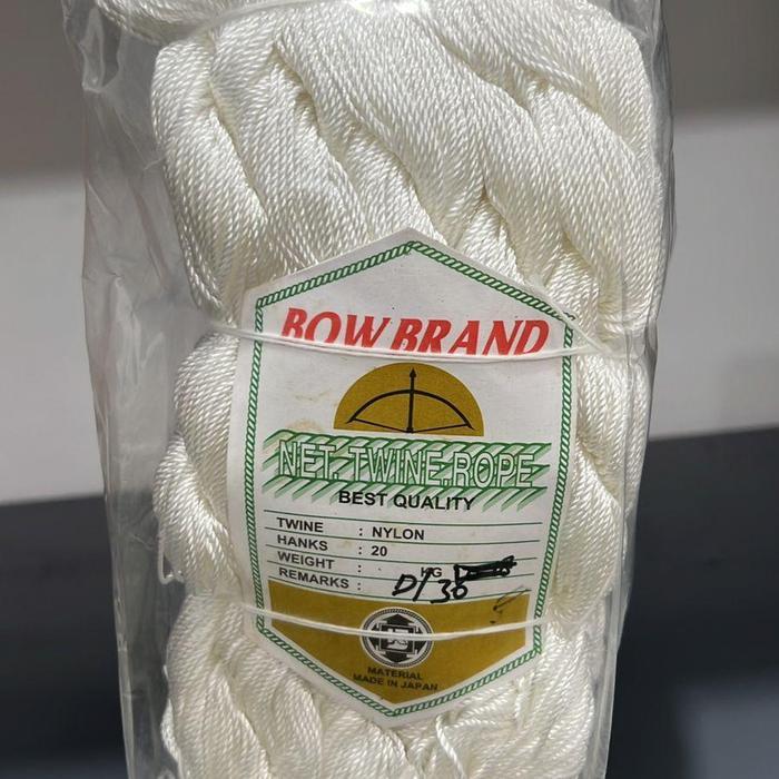 Benang Rajut Nylon D30 Putih nilon layang Premium Bow Brand Pancing / Thread white Tebal
