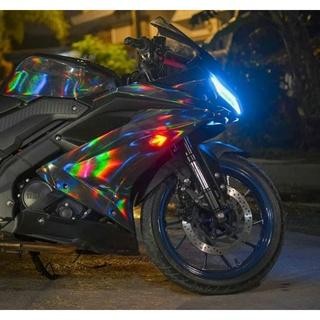 Skotlet Motor Hologram Pelangi Stiker Skotlet Motor Hologram Hitam (TERBAIK) (TERBARU) (TERMURAH)
