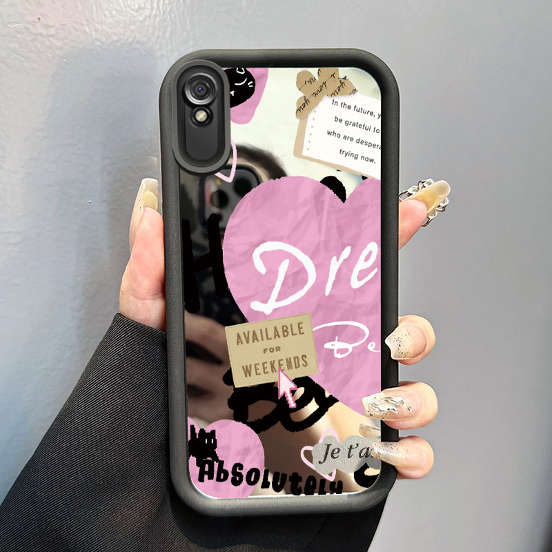 Casing Hp Xiaomi Redmi 9A Redmi 9i Redmi 9T Redmi 9 Power Case Casing Pink Love Silikon Softcase Hea
