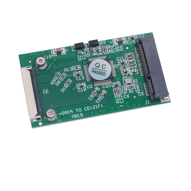 Msata To Ce Zif Riser Board Adapter Mini Sata Msata Pcie Ssd To 40Pin 1.8Inch Zif Ce Converter Card