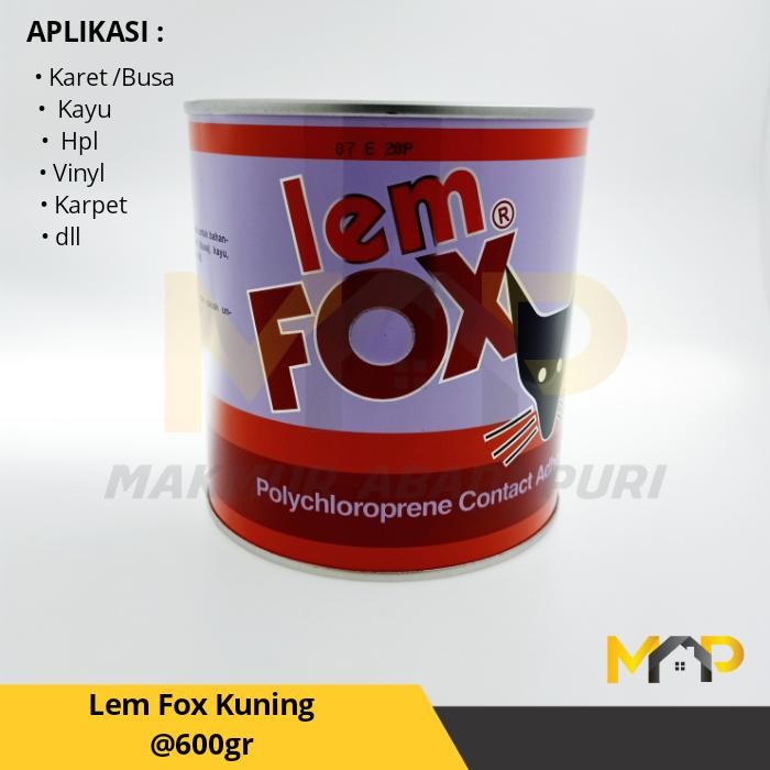

LEM KAYU - LEM FOX KUNING 600GR - LEM KUNING SERBAGUNA