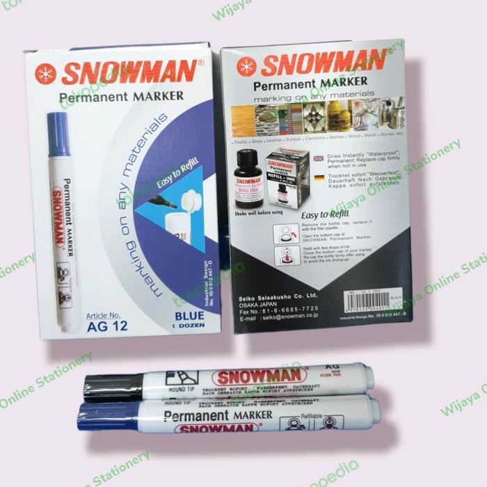 

NEW PRODUK PERMANENT MARKER SNOWMAN AG-12 WARUNG ARA67