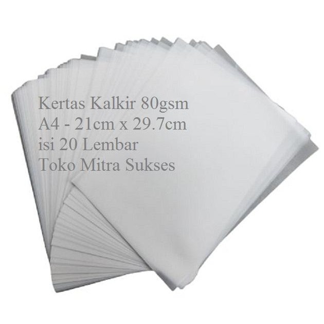 

Pilihan- Kertas Kalkir A4 80Gram Isi 20 Lembar