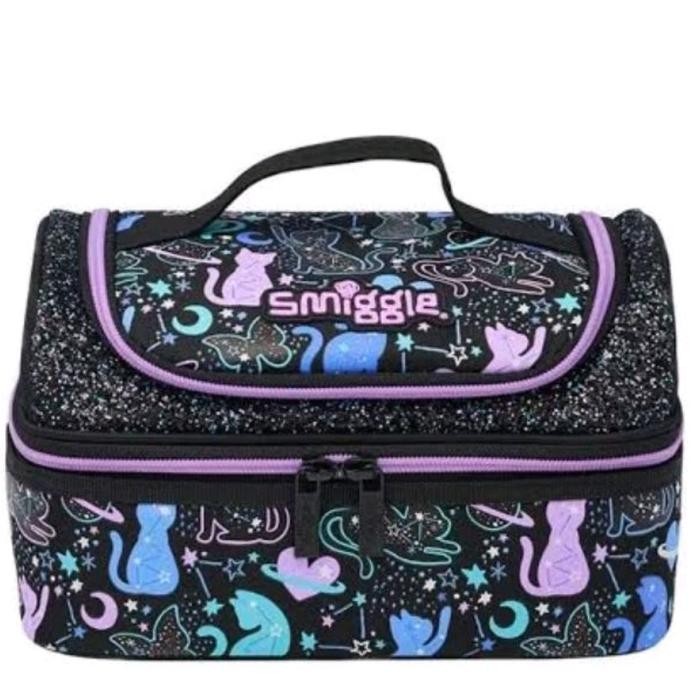 Sale Smiggle Starry Cat Double Deker Lunch Bag/Tas Bekal Anak Perempuan
