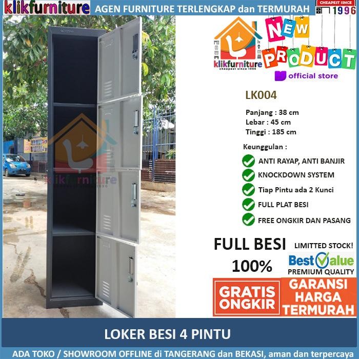 

Lemari Loker Locker Cabinet 4 Pintu Full Besi LK4