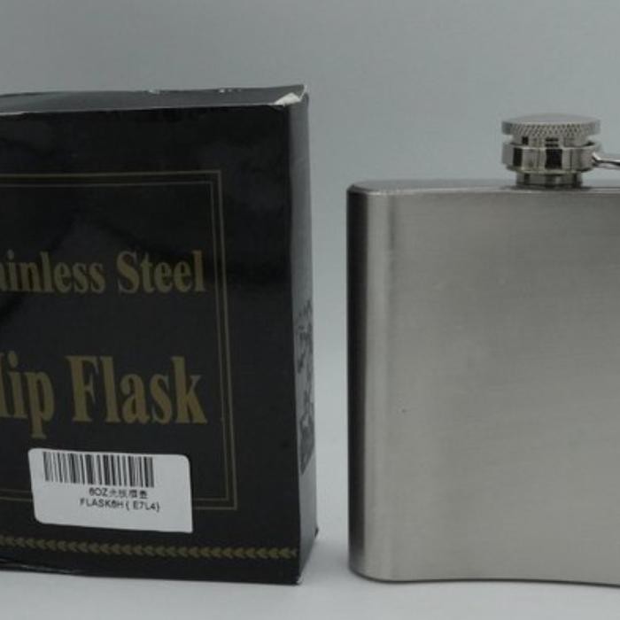 Bisa Grab Hip Flask 6 Oz Stainless Steel Portable Wine Whisky Pot Bottle Drink