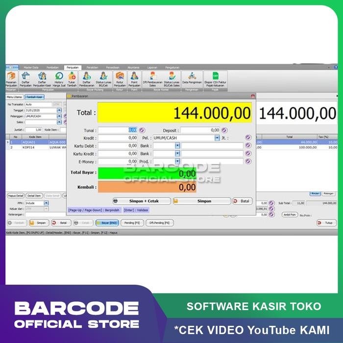 

PAKET KOMPUTER MESIN PRINTER APLIKASI KASIR SCANNER BARCODE CUSTOM