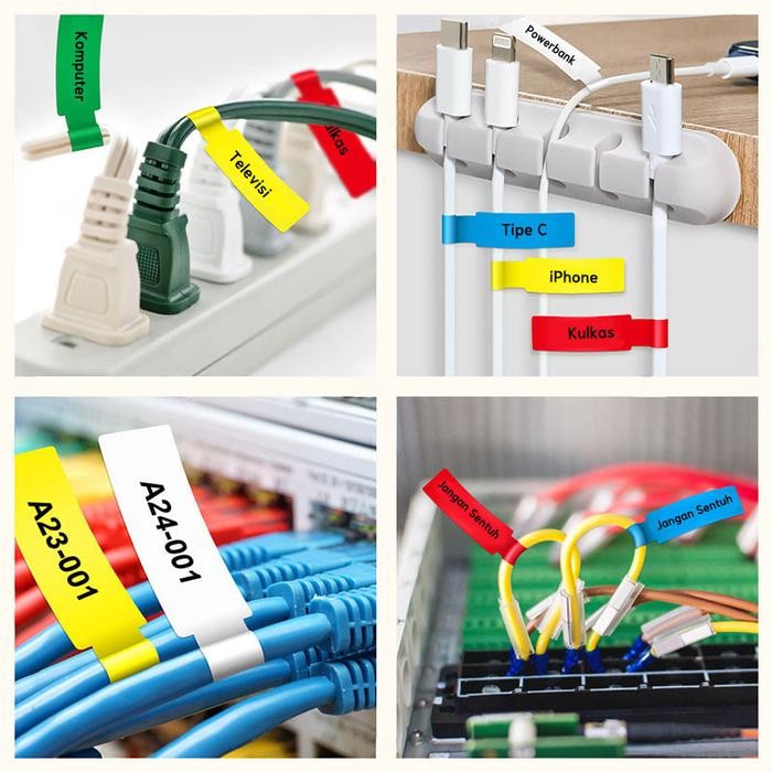 

NIIMBOT M2 Stiker Label Kabel, Tahan Air, Tahan Minyak, Klasifikasi Label Kabel dan Kabel Jaringan