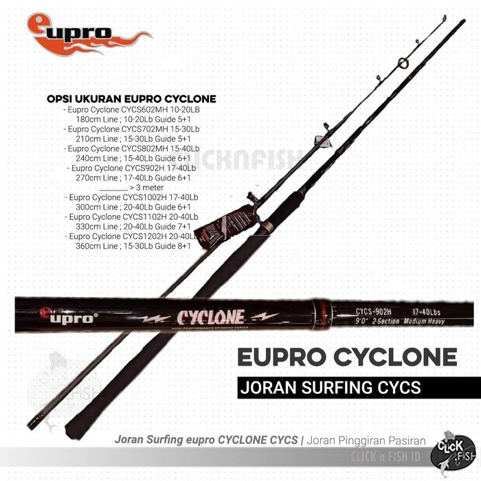 Eupro CYCLONE CYCS Spinning Rod Joran Shore Jigging Mancing Pasiran