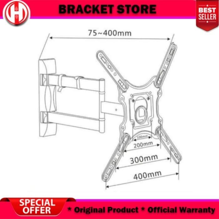 Bracket Tv. Bracket Swivel 32 43 50 55 Inch Brecket Tv Swivel Import