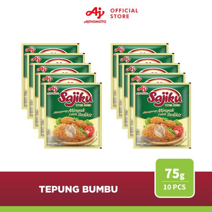 

Stok Baru Sajiku Tepung Bumbu Menyerap Minyak Lebih Sedikit 75g (10pcs)