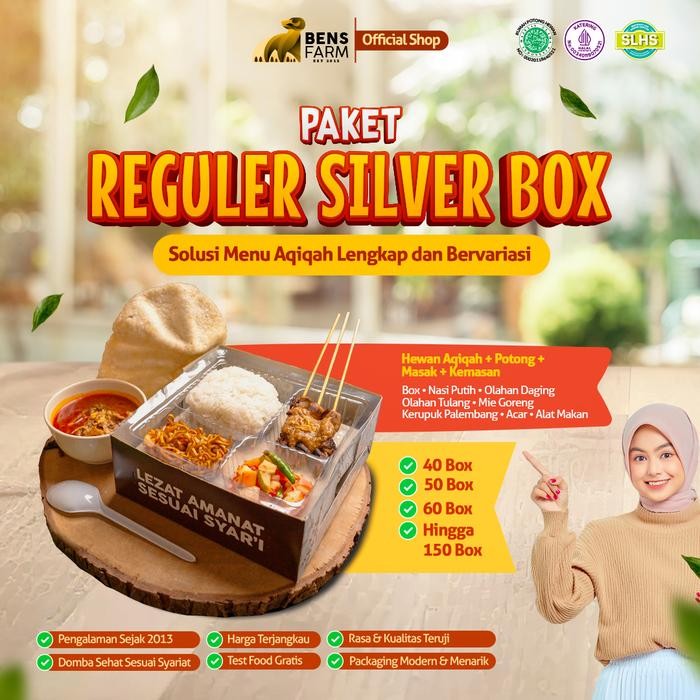 

Pilihan- Bens Farm - Paket Aqiqah Perempuan - 50 Box - Silver