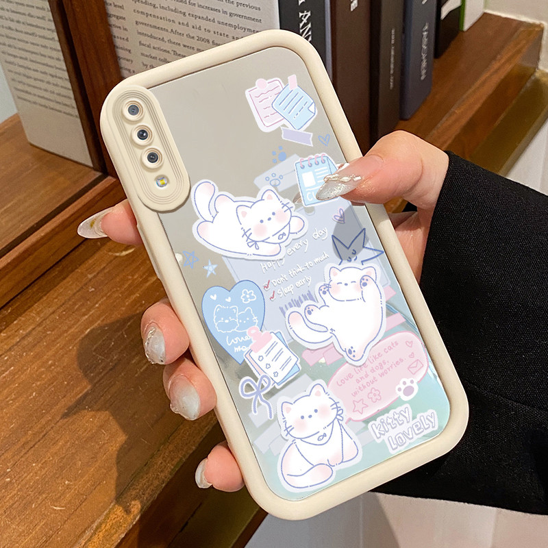 Casing Hp Samsung Galaxy A7 2018 Case Softcase Casing HP Love Love Kucing Silikon Mirror Kesing Pons