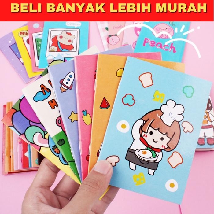 

New TSA BUNDLING Buku Tulis Mini 10 Pcs 20Pcs 50Pcs Motif Kartun Note Book Mini Cartoon Mini Book