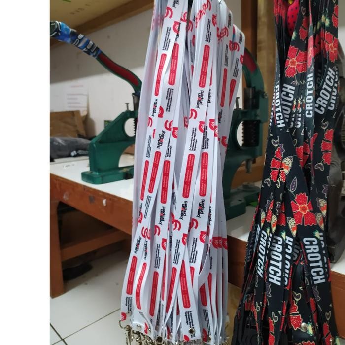 

New Tali id lanyard custom tanpa stoper cetak 1 sisi