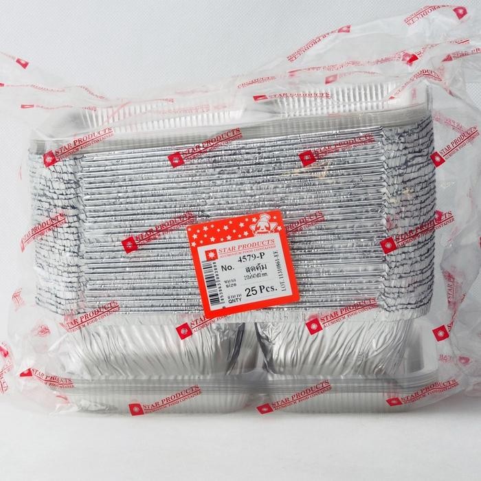 

Aluminium Tray 4579-P / 900ml isi 25pc sekat 2 + Tutup