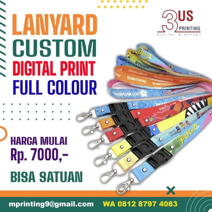 

New TALI LANYARD PRINTING CUSTOM FULL COLOUR MURAH (LEBAR 2cm)