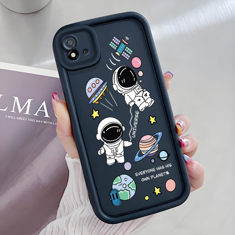 Casing Hp untuk Realme C20 C20A C11 2021 C11 2020 Hp Case Casing pola Astronot Kasing HP Cesing mata