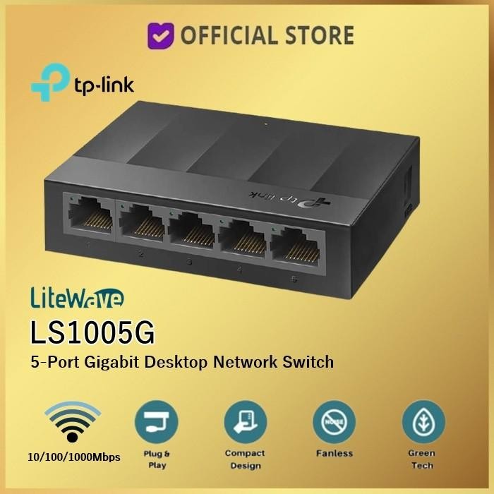 TPLink 5 Port LS1005G Gigabit Tp-link Desktop Switch Hub LS1005 G TP Link Plastic