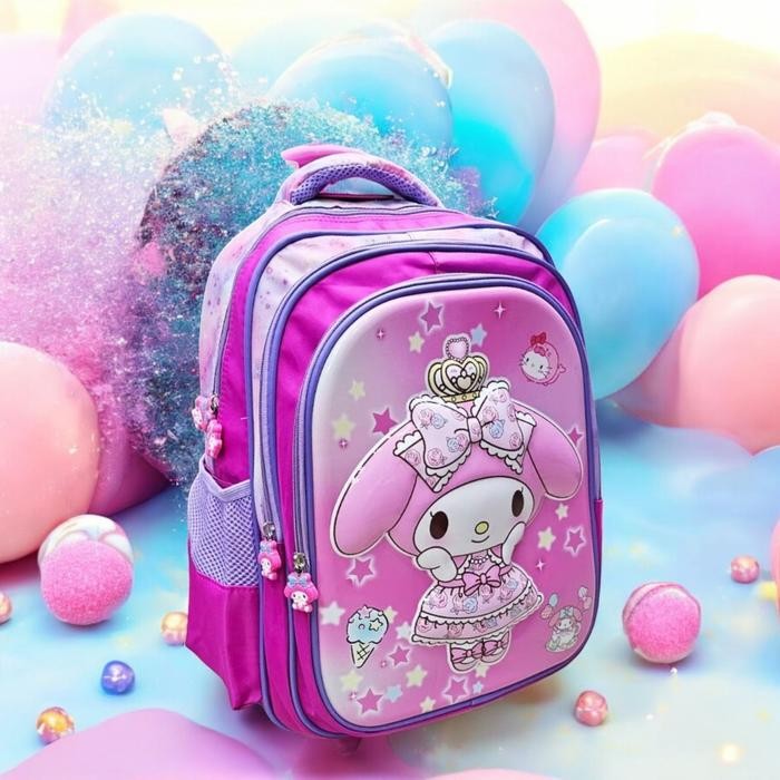 ORIGINAL Tas troli sekolah sd kuromi ransel anak melody sanrio momoroll hello READY STOCK